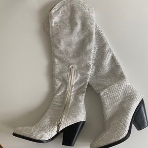 Azalea Wang Nash Rhinestone Boots